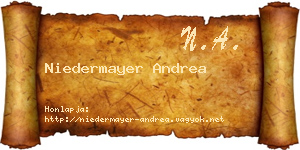 Niedermayer Andrea névjegykártya